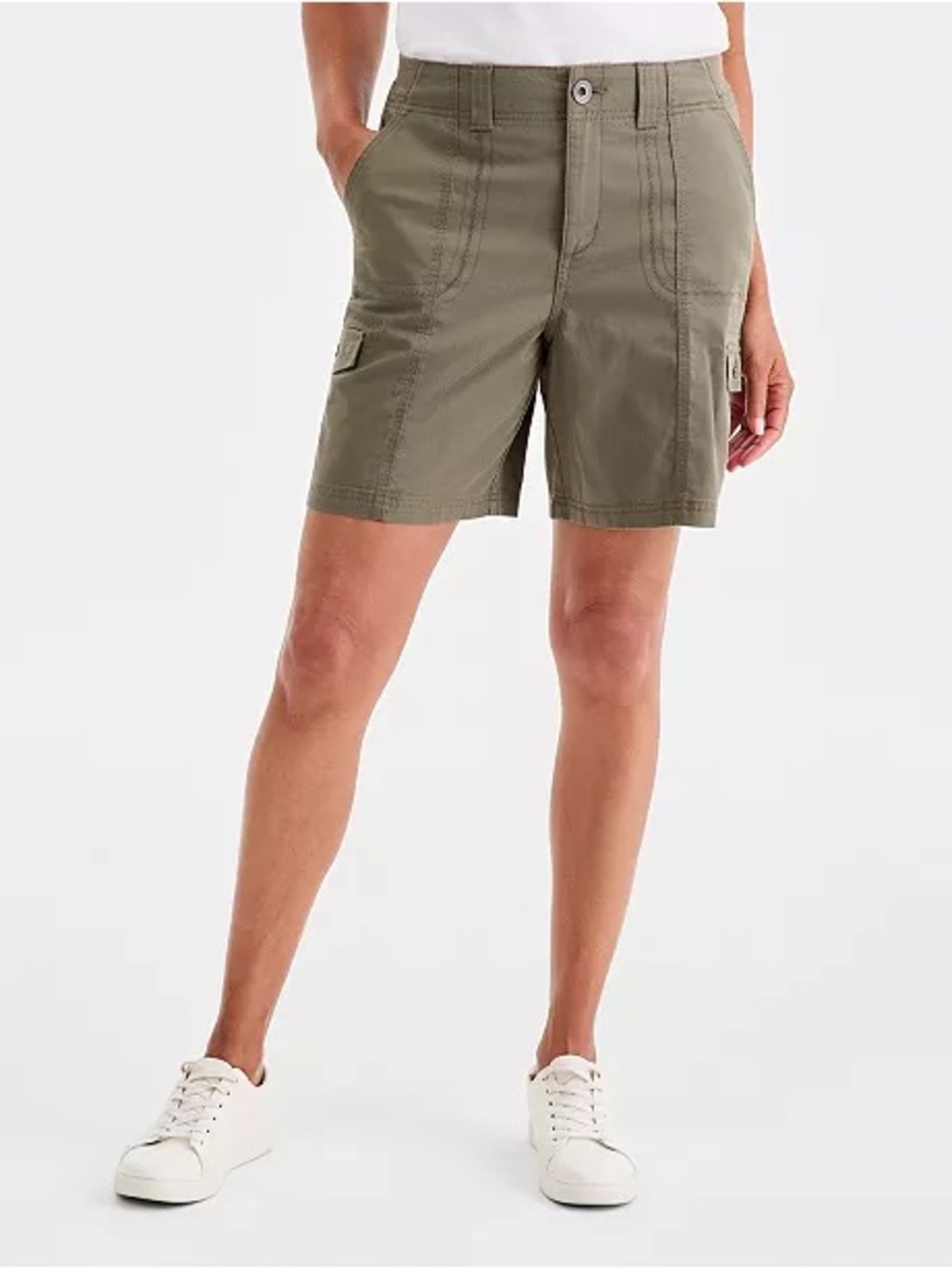 Style & Co. Sage Green Shorts Cotton Midrise Comfort Waist Women’s Size 18W